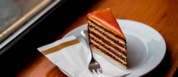 Dobos Torta at Gerbeaud Cafe