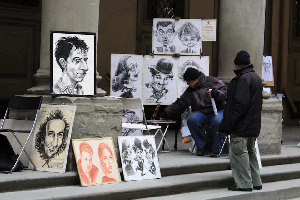 You’ll see lots of talented street artists around Florence, but some might charge you a hefty fee for taking a photo with their work. Enjoy the art, but keep your distance unless you’re prepared to pay. <br> Insider Tip: Snap your pics from a distance or ask permission before clicking. There are plenty of free photo ops around the city!